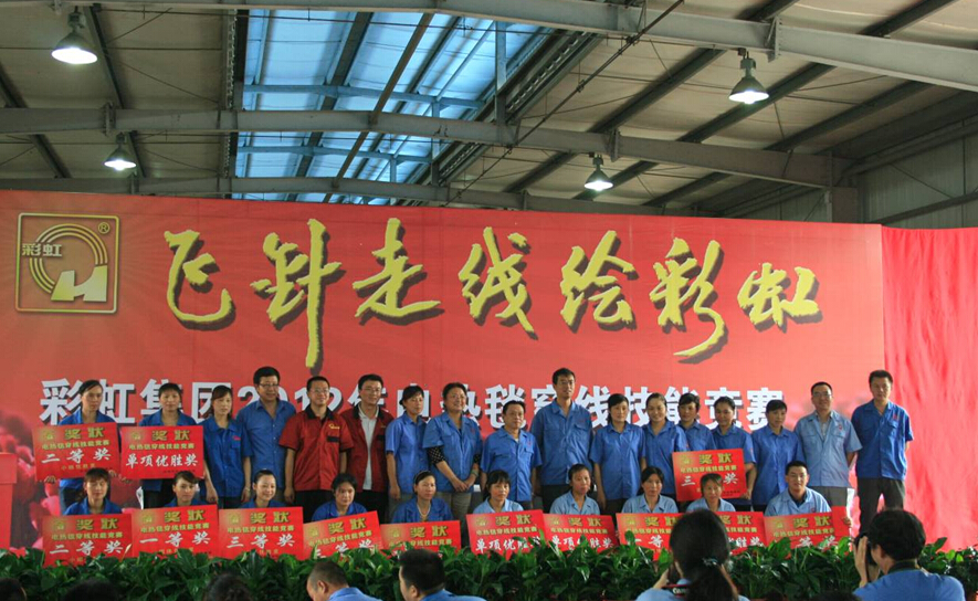 乐竞平台_乐竞（中国）集团获奖职工与领导合影