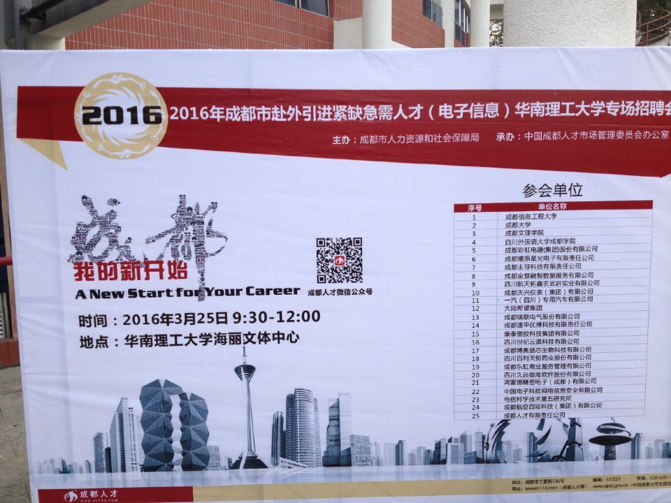 成都乐竞平台_乐竞（中国）集团等25家成都市重点企事业单位赴广州招聘