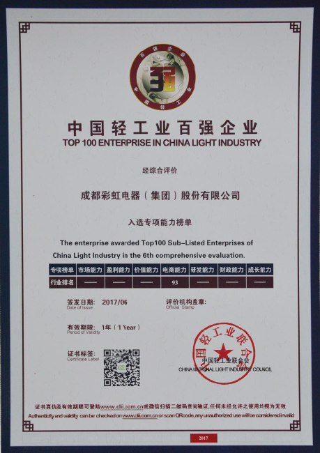 成都乐竞平台_乐竞（中国）集团荣获“中国轻工业电商能力百强企业”