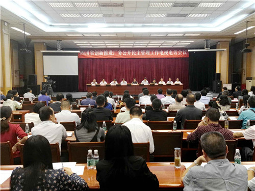 全国厂务公开民主管理工作经验交流暨先进单位表彰电视电话会议四川分会场上成都乐竞平台_乐竞（中国）集团被表彰为全国厂务公开民主管理示范单位